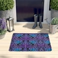 thumbnail image 2 of Purple and Blue Damask Pattern Flannel Non Slip Door Rugs,Washable Door Mats Indoor,Decorative Door Mats,Dirt-Resistant and Absorbent Doormat for Entrance,Bedroom,Kitchen,Bathroom,23.5x16in(60x40cm), 2 of 5