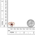thumbnail image 6 of Gem Stone King 18K Rose Gold Plated Silver Red Garnet White Moissanite and White Diamond Ring for Women (1.83 Cttw, Heart Shape 6MM, Gemstone January Birthstone, Size 8), 6 of 6