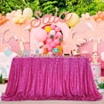 thumbnail image 2 of Mantel QueenDream con lentejuelas rosa intenso 152 x 260 cm, 2 of 6