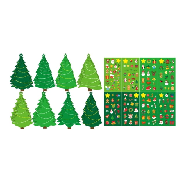 Kit de manualidades para de , manualidades para hacer navideño, tarjetas de felicitación navideñas con pegatinas para el aula, juego