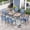 Blue, variant on Sophia & William 7 Piece Outdoor Dining Set with Textilene Chairs and Rectangular Table