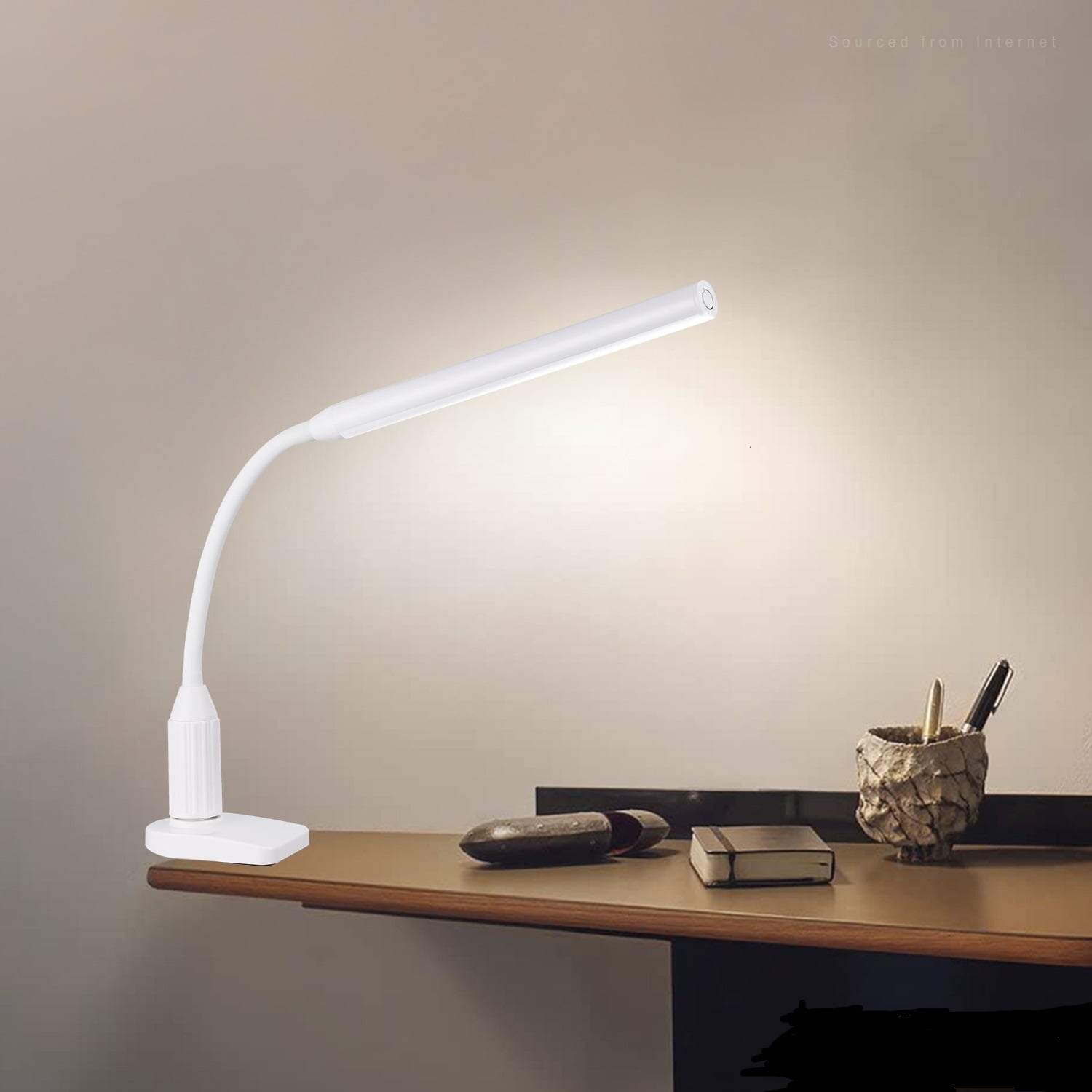 TorchStar Dimmable LED Clamp Desk Lamp, Memory Function, Adjustable