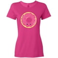 thumbnail image 3 of Inktastic Hot Pink Donut Women's T-Shirt, 3 of 5