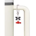 thumbnail image 3 of Delight Jewelry Resin Puffy Red Lobster - Silvertone Black Bow Charm Accessory for Tumblers and Thermal Cups, 3 of 4