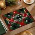 thumbnail image 5 of Rourlinge Christmas Plaid Placemats Heat Resistant Merry Christmas Printed Table Mats Washable Holiday Dining Room Table Decorations for Party Table Setting Supplies, 5 of 7