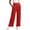 Red, variant on Paiwinds Women's High Waisted Wide Leg Pants with Pockets, Soft Solid Color, Elastic Waist, Loose Fit Comfortable Palazzo Trousers, Multiple Colors.