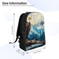 thumbnail image 4 of Fuzoiu Iceberg Bald Eagle Print Laptop Backpack,Work Business Backpacks, Large Capacity Nurse Bag College Bookbag for School, Waterproof Casual Daypack for Travel, 4 of 8
