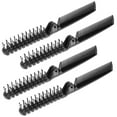 thumbnail image 1 of 4pcs Foldable Hair Comb Portable Plastic Comb for Home Travel Outdoor (Black), 1 of 7