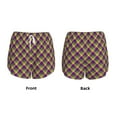 thumbnail image 5 of Lsque Mardi Gras Plaid Printed Women's Running Shorts with Liner Pockets,Elastic Quick Dry Workout Athletic Gym Yoga Shorts,Womens High Waist Shorts-XX-Large, 5 of 9
