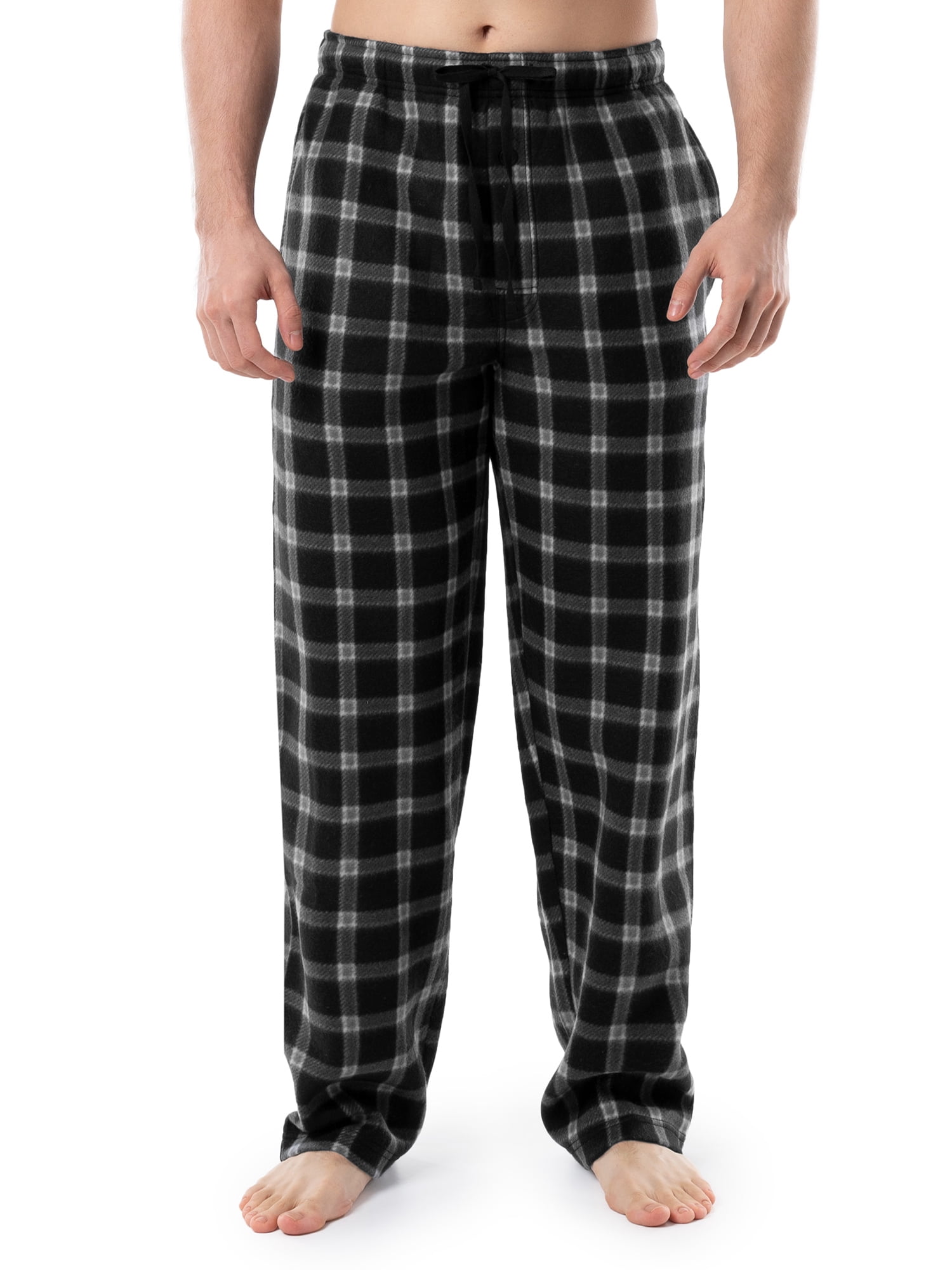 Fruit of the Loom Men's Crewneck Tee and Fleece Pajama Pants Set, 2-Piece, Sizes S-5XL