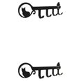 thumbnail image 3 of Inteprter Soporte para llaves Gancho Colgador de puerta Estilo de dibujos animados Estante decorativo montado en la pared Tornillos para Gato negro en forma 2Conjunto, 3 of 6
