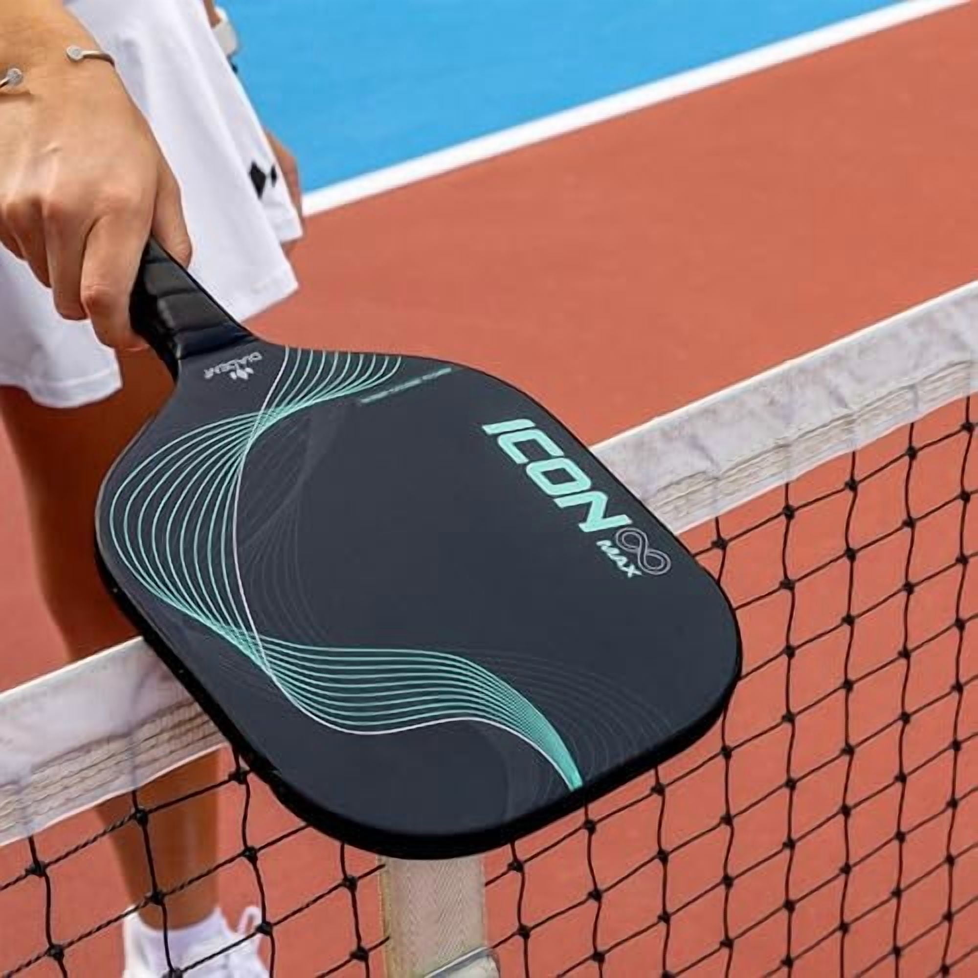 Diadem Icon Infinity Max Pickleball Paddle  Large Sweet Spot  Dual Foam Core & Carbon Fiber  Maximum Power, Control, and Spin  High Performance with Replaceable Edge Guard Mint