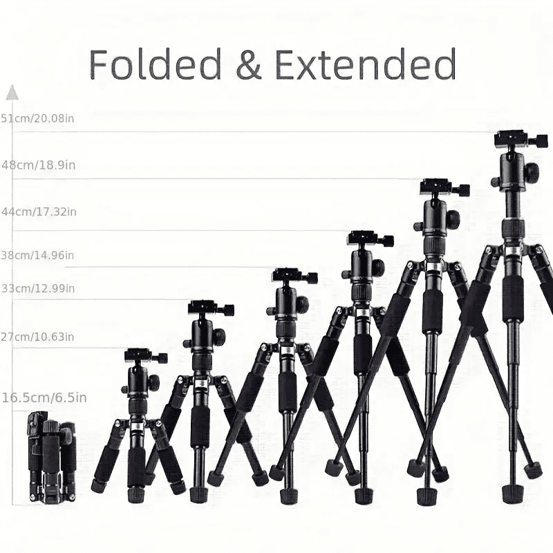 Portable Tabletop 20” Mini Tripod with 360 Degree Ball Head Compatible with DSLR Camera Sony Canon Nikon Video Camcorder Phones