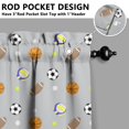 thumbnail image 5 of Kitchen Curtains 36 Inch Short - 3 Panel Set, Rod Pocket Window Curtain, 100% Polyester for Farmhouse, Cafe, Kitchen, Living Room, Bedroom, Sports-Themed Design, Easy Wash, 5 of 6
