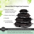 thumbnail image 3 of MULMEHË Eco-Friendly Mineral Filled Polypropylene Plastic Hinged Take Out Food Containers, 6x6x3", Vented Single Compartment, Black, 250 per Case, 3 of 4