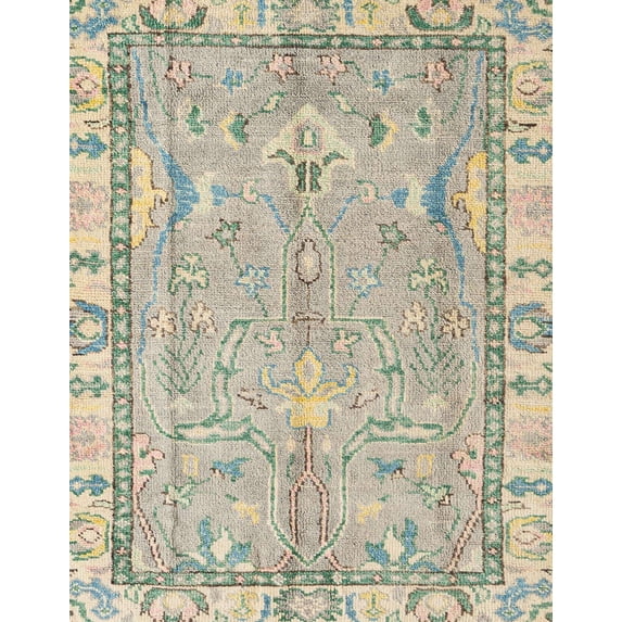 Ahgly Company Machine Washable Indoor Rectangle Abstract Khaki Green Area Rugs, 2' x 4'