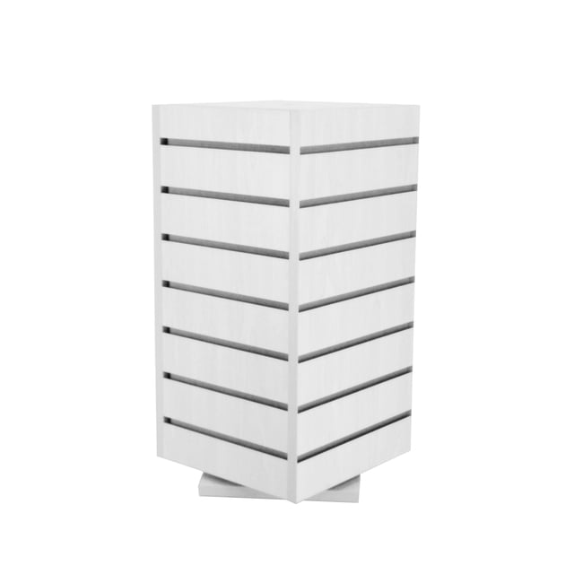 FixtureDisplays® 4-Sided Slatwall Counter Spinner Display Rack Great for Gift, Jewelry 15591-WHITE