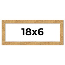 18x6 Frame Beige Real Wood Picture Frame Width 1.25 inches | Interior Frame Depth 0.5 inches |