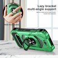 thumbnail image 3 of Thousandgear Customerfirst Compatible for Kyocera DuraForce PRO 3 (E7200) w/ith Tempered Glass Screen Protector Ring Car Mount Ready with Kickstand Shockproof Hard Phone Case (Green), 3 of 5