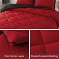 thumbnail image 4 of Set de edredón Decroom Lightweight California King rojo/negro, 4 of 6