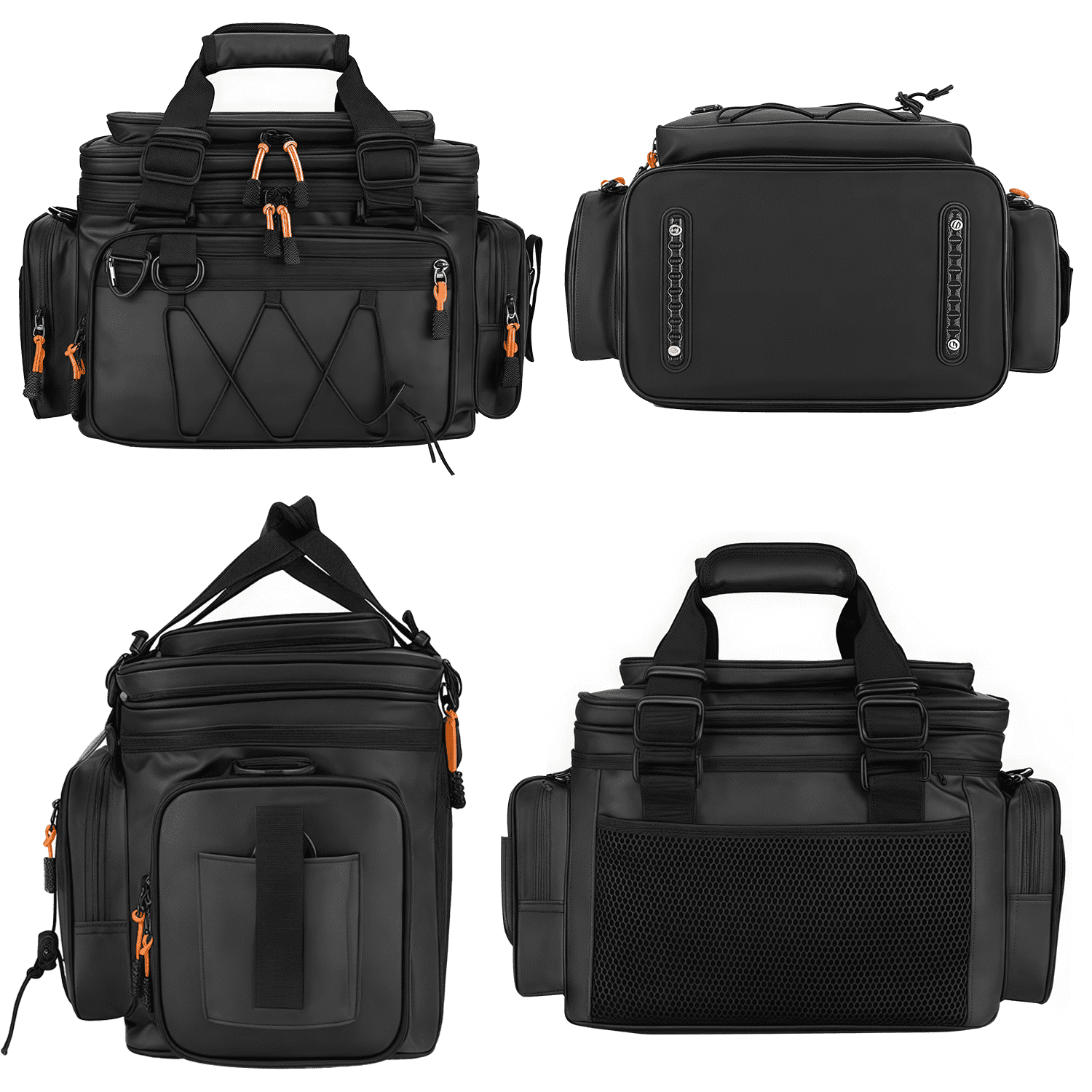 Hard-edged Fishing Tackle Bag, Side Water-Resistant Fishing,  Gear Storage Bag with Waterproof Bottom, Lightweight & Durable for Tackle Box Organizer
