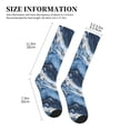 thumbnail image 5 of Socks Calf Pressure Socks Breathable Moisture Absorbent 11.8in×7.9in Full Print Designed For Hiking Walking Sports Slateblue Marble_3 1 Black, 5 of 8