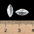 thumbnail image 3 of 200 pc Cubic Zirconia Pointed Back Cabochons Grade A Faceted Horse Eye Clear 10x5x3mm, 3 of 4