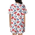 thumbnail image 6 of Rateoe Forest Mushrooms1 Pattern Women's Short-Sleeved Pajama Set - 2 Piece Soft and Lightweight Sleepwear Set-Medium, 6 of 7