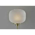 thumbnail image 4 of Antique Brass Striped Glass Glow Table Lamp, 4 of 5