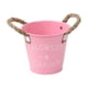 thumbnail image 2 of Jarrón vintage de metal en maceta de flores | Jarra de lata de leche de la aldea francesa de hierro | Cubo decorativo para plantas de interior y exterior | Diseño del alfabeto | Negro, Rosa, Verde, 2 of 6