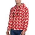 thumbnail image 3 of Goofa Retro Lobsters for Men's Hooded Sweatshirt - Lightweight Pullover Hoodie with Kangaroo Pocket, Perfect for Everyday Wear-Large, 3 of 7