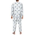 thumbnail image 7 of Salouo Cute Shark Print Button-Front Long Sleeve Pajama Set for Men, Soft 2Pjs Men's Long Sleeve Sleepwear -Medium, 7 of 7