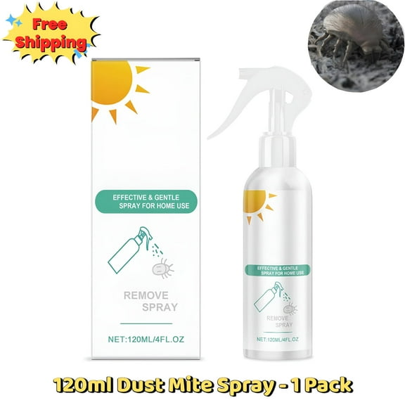 QARUN Dust Mite Eliminator Spray - Whole House Treatment for Beds,Cars & Furniture,Child & Pet Friendly (1 Pack)