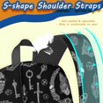 thumbnail image 5 of Cat and Skull Gothic Pattern 17" School Backpacks for Teens,Waterproof Oxford Fabric,S-Shape Padded Straps for School,Travel,Hiking,Camping, 5 of 6