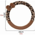 thumbnail image 3 of Plush Leopard Print Steering Wheel Cover Fuzzy Bow Tie Brown Universal 15 Inches Car Steering Wheel Protector for Car Accessories Warm Soft Anti-Slip, C, 3 of 7