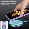 thumbnail image 4 of Magnetic Phone Case for Samsung Galaxy Z Flip3 Compatible for Magsafe, Military-Grade Shockproof Protective Case with Built-in Magnet Circle for Samsung Galaxy Z Flip 3, MS Purple, 4 of 14