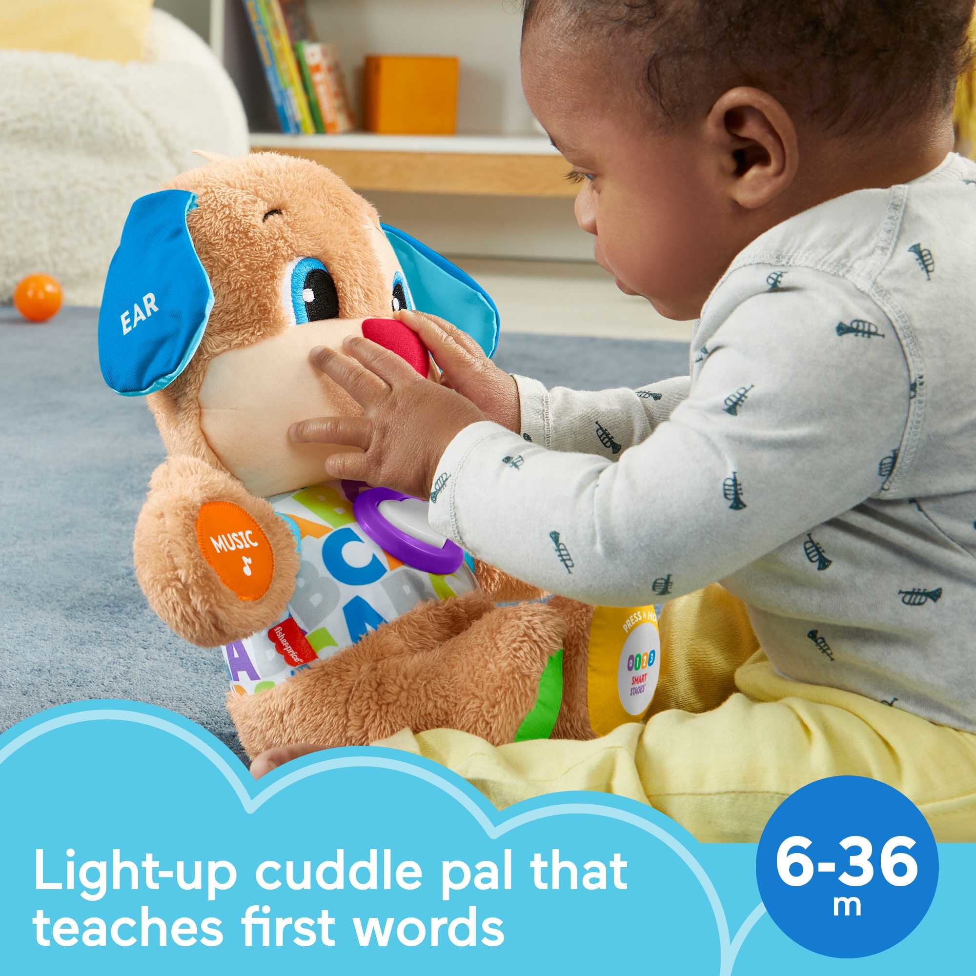 gespannen wenkbrauw Wordt erger Fisher-Price Laugh & Learn Smart Stages Puppy Musical Plush Toy for Infants  and Toddlers - Walmart.com