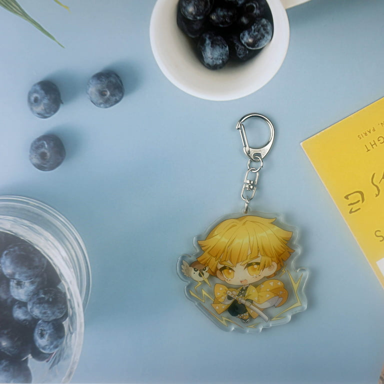 ZILEFSILK Cute Anime Demon Slayer Acrylic Figure Keychain Set Vision  Cosplay Stand Merch For Girls