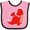 Pink and Black, variant on Inktastic Adorable Red Dragon Boys Baby Bib