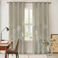 thumbnail image 5 of Kitchen Curtains 84 Inch Length 2 Panels, Green Brown Wildflowers Grommets Window Treatment Curtain, Modern Floral Butterfly Plant Thermal Curtains Drapes for Living Room/Bathroom, 5 of 9