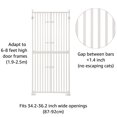 thumbnail image 3 of Unipaws 74 Inch Extra Tall Cat Gate with Locks, Pressure Mounted Pet Gate, Adjustable Cat Door Way, Indoor Use, White, 3 of 6