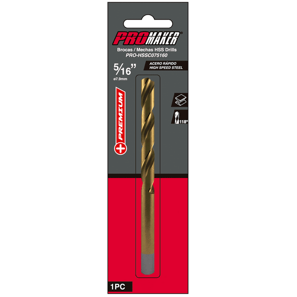 (HSS) Tip Metal Drill Bits 5/16