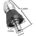 thumbnail image 2 of Washer Sewer Jetter Nozzle with Stainless ,3/8''  Connector, 5000 PSI Orifice 6.5, 2 of 6