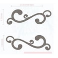 thumbnail image 5 of 2 Swirl Decals Vinyl Art Wall Sticker Art Home Wall Décor 11x4-Inch Castle Gray, 5 of 5