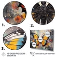 thumbnail image 3 of Designart "Orange Blue Butterfly Dancing Colors" Animals Floater Framed Wall Art Print, 3 of 7