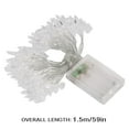thumbnail image 3 of Christmas Lights Icicle And Clear Warm Lights Cord Outdoor Bat Light String Decoration Light 10 LED Battery Type 1.5M, 3 of 5