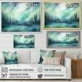 thumbnail image 4 of Designart "Minimalist Scenery Of The Northern Lights II" Northern Lights Floater Framed Wall Decor, 4 of 5