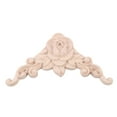 thumbnail image 3 of 20PCS Floral Wood Carved Decal Corner Applique Decorate Frame Wooden Figurines Cabinet Decorative Crafts,20 x woodcarving decals,Wood color, 3 of 10