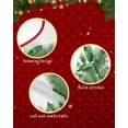 thumbnail image 6 of Green Palm Leaves Botanical Christmas Tree Skirt 48 Inches Large Christmas Skirt Tree, Summer Tropical Plants Tree Skirt Christmas Decorations for Fireplace Party Holidays Indoor Outdoor, 6 of 7