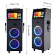thumbnail image 5 of Lohoms 4000W Dual 10" Woofers Portable Karaoke Machine with 14.1" Touchscreen and 2 Wireless Mics, 5 of 10